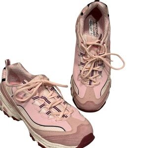 Skechers Women's D’Lites Pink Athletic Shoes Size 11 leather